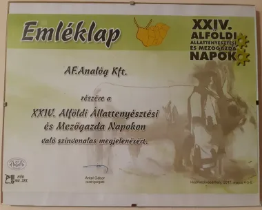 Emléklap - kiállítói